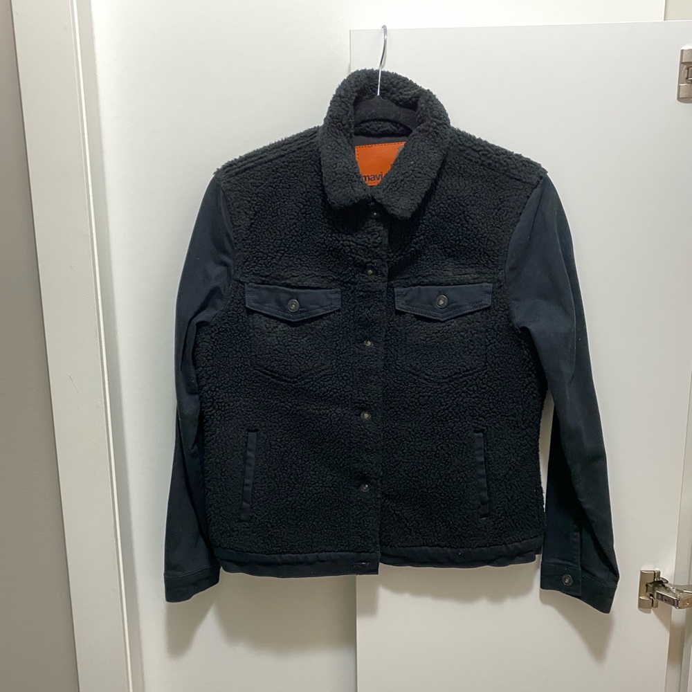 Mavi Jeans denim/shearling jacket, never worn